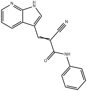 2-Propenamide, 2-cyano-N-phenyl-3-(1H-pyrrolo[2,3-b]pyridin-3-yl)- Structure