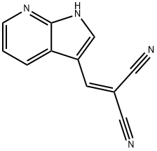 프로판디니트릴,2-(1H-피롤로[2,3-b]피리딘-3-일메틸렌)- 구조식 이미지