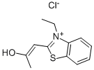 3-ETHYL-2-(2-HYDROXY-1-PROPENYL)BENZOTHIAZOLIUM CHLORIDE Structure