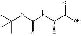 N-(tert-Butoxycarbonyl)-L-alanine 구조식 이미지