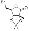 5-Bromo-5-deoxy-2-C-methyl-2,3-O-(1-methylethylidene)-D-ribonic-gamma-lactone Structure