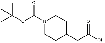 (1-BOC-пиперидин-4-ил)уксусная кислота структурированное изображение