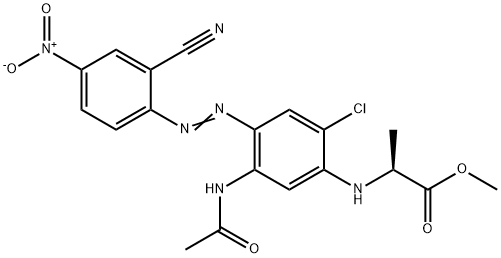 2-[5-아세틸아미노-2-클로로-4-(2-사이아노-4-나이트로페닐  아조)-페닐아미노]-프로피온산 메틸 에스터 구조식 이미지