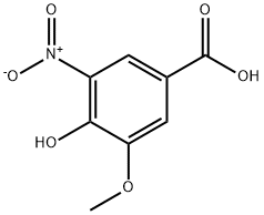4-HYDROXY-3-METHOXY-5-NITROBENZOIC ACID 구조식 이미지