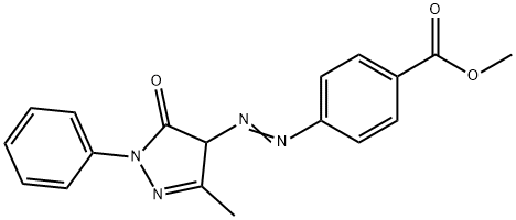 methyl 4-[(4,5-dihydro-3-methyl-5-oxo-1-phenyl-1H-pyrazol-4-yl)azo]benzoate  구조식 이미지