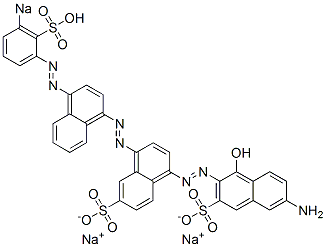6'-Amino-1'-hydroxy-4-[[4-[(3-sodiosulfophenyl)azo]-1-naphthalenyl]azo][1,2'-azobisnaphthalene]-3',6-disulfonic acid disodium salt Structure
