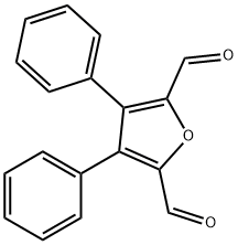 2,5-Furandicarboxaldehyde,  3,4-diphenyl- Structure