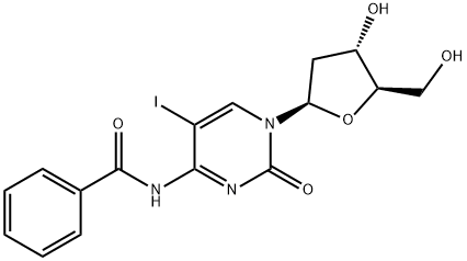 (N4-BZ)-5-IODO-2'-DEOXYCYTIDINE Structure