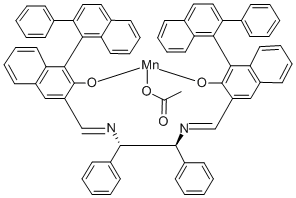 (1S,2S)-N,N'-BIS[(R)-2-HYDROXY-2'-PHENYL-1,1'-BINAPHTHYL-3-YLMETHYLENE]-1,2-DIPHENYLETHYLENEDIAMINATO MANGANESE(III) ACETATE 구조식 이미지