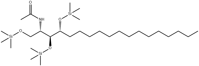 N-[(1S,2S,3R)-2,3-Bis(trimethylsilyloxy)-1-[(trimethylsilyloxy)methyl]heptadecyl]acetamide Structure