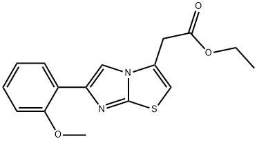 6-(2-METHOXYPHENYL)IMIDAZO[2,1-B]THIAZOLE-3-ACETIC ACID ETHYL ESTER Structure