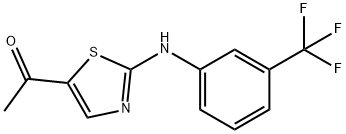 1-(2-{[3-(Trifluoromethyl)phenyl]amino}-1,3-thiazol-5-yl)ethan-1-one Structure