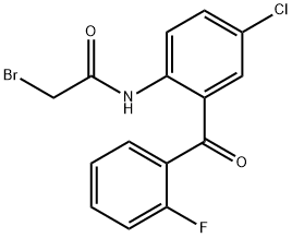 2-브로모-4'-클로로-2'-(o-플루오로벤조일)아세트아닐리드 구조식 이미지