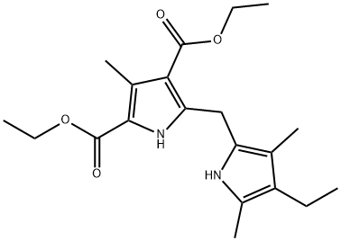 5-[(4-Ethyl-3,5-dimethyl-1H-pyrrol-2-yl)methyl]-3-methyl-1H-pyrrole-2,4-dicarboxylic acid diethyl ester Structure