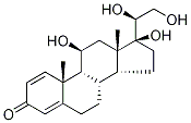 (20R)-11β,17α,20,21-Tetrahydroxypregna-1,4-dien-3-one 구조식 이미지