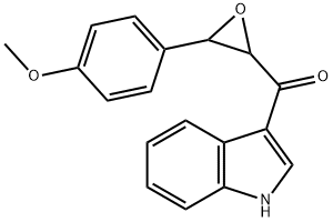 1H-INDOL-3-YL[3-(4-METHOXYPHENYL)OXIRAN-2-YL]METHANONE 구조식 이미지