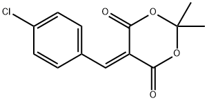 5-[(4-CHLOROPHENYL)METHYLENE]-2,2-DIMETHYL-1,3-DIOXANE-4,6-DIONE 구조식 이미지