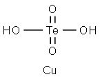 copper(2+) tellurium tetraoxide  Structure