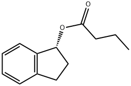 Butanoic acid, (1R)-2,3-dihydro-1H-inden-1-yl ester Structure