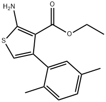 2-아미노-4-(2,5-디메틸-페닐)-티오펜-3-카르복실산에틸에스테르 구조식 이미지