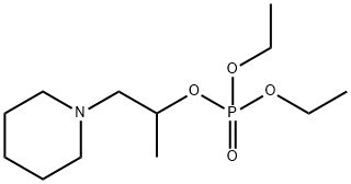 Phosphoric acid 1-methyl-2-piperidinoethyldiethyl ester Structure