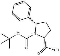(2R,5S)-BOC-5-PHENYL-PYRROLIDINE-2-CARBOXYLIC ACID Structure
