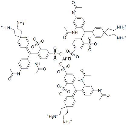 hydrogen [4-[4-(diethylamino)-2',4'-disulphonatobenzhydrylidene]cyclohexa-2,5-dien-1-ylidene]diethylammonium, aluminium salt  Structure