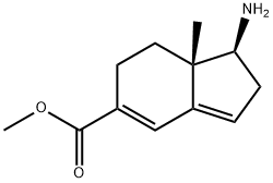 1H-Indene-5-carboxylicacid,1-amino-2,6,7,7a-tetrahydro-7a-methyl-,methylester,(1S-cis)-(9CI) 구조식 이미지