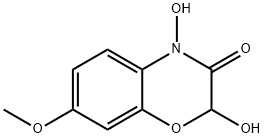 2,4-Dihydroxy-7-methoxy-2H,1,4-benzoxazin-3(4H)one 구조식 이미지