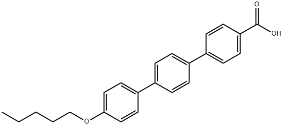 [1,1':4',1''-Terphenyl]-4-carboxylic acid, 4''-(pentyloxy)- Structure