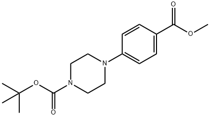 1-Boc-4-(4-methoxycarbonylphenyl)piperazine 구조식 이미지