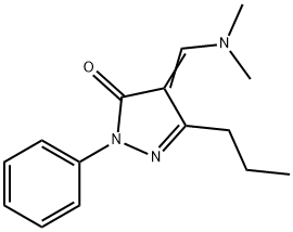 4-[(Dimethylamino)methylene]-1-phenyl-3-propyl-2-pyrazolin-5-one Structure