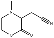 3-Morpholineacetonitrile,4-methyl-2-oxo-(9CI) Structure