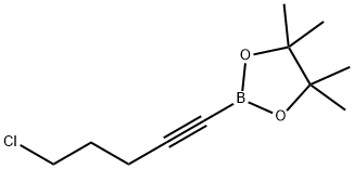 2-(5-CHLOROPENT-1-YNYL)-4,4,5,5-TETRAMETHYL-(1,3,2) DIOXABOROLANE Structure