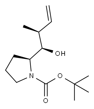 (2S,1'R,2'S)-N-(tert-butoxycarbonyl)-2-(1'-hydroxy-2'-Methyl-3'-butenyl)-pyrrolidine Structure