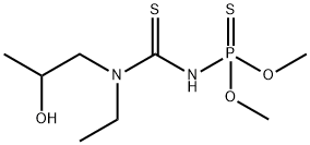 Ethyl(2-hydroxypropyl)thiocarbamoylamidothiophosphoric acid O,O-dimethyl ester Structure