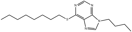 9-butyl-6-octylsulfanyl-purine Structure