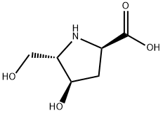 D-Proline, 4-hydroxy-5-(hydroxymethyl)-, (4R,5S)- (9CI) Structure