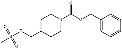4-(메탄술포닐옥시메틸)-피페리딘-1-카르복실산벤질에스테르 구조식 이미지