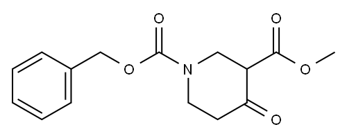4-Oxo-1,3-piperidinedicarboxylic acid 1-benzyl ester 3-methyl ester Structure