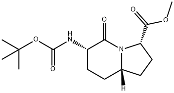 METHYL (3S,6S,8AS)-6-[(TERT-BUTOXYCARBONYL)AMINO]-5-OXOOCTAHYDROINDOLIZINE-3-CARBOXYLATE 구조식 이미지
