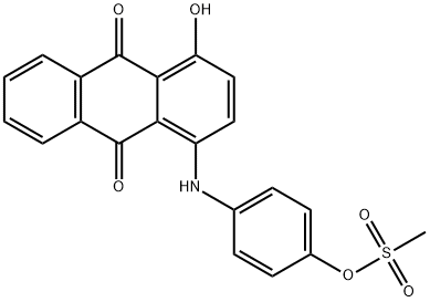 1-hydroxy-4-[[4-[(methylsulphonyl)oxy]phenyl]amino]anthraquinone  Structure