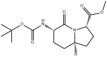 METHYL (3S,6S,8AR)-6-[(TERT-BUTOXYCARBONYL)AMINO]-5-OXOOCTAHYDROINDOLIZINE-3-CARBOXYLATE Structure