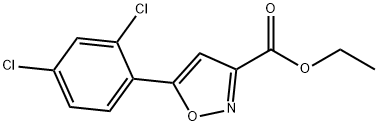ETHYL 5-(2,4-DICHLOROPHENYL)ISOXAZOLE-3-CARBOXYLATE 구조식 이미지