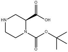 (S)-4-Boc-Piperazine-3-carboxylic acid 구조식 이미지