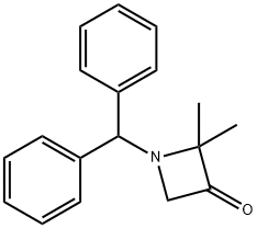 3-아제티디논,1-디페닐메틸-2,2-디메틸- 구조식 이미지