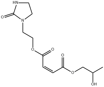 Maleic acid 1-(2-hydroxypropyl)4-[2-(2-oxo-1-imidazolidinyl)ethyl] ester Structure
