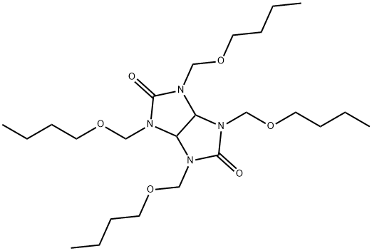 1,3,4,6-TETRAKIS(BUTOXYMETHYL)GLYCOLURIL, TECH. 구조식 이미지