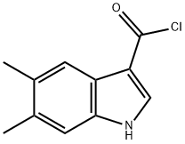 1H-인돌-3-카르보닐클로라이드,5,6-디메틸-(9CI) 구조식 이미지