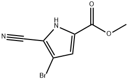 Methyl 4-bromo-5-cyano-1H-pyrrole-2-carboxylate 구조식 이미지